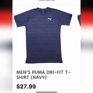 Puma dri-fit- t shirt| Mens Size S| Blue|regular fit